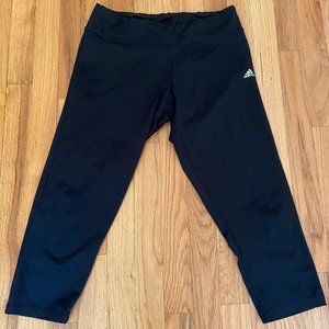Adidas Cropped Workout Leggings - Black